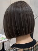 ハイライトカラーミルクティーベージュケアブリーチダブルカラー