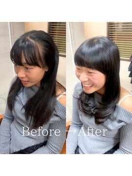 はんなり 行徳 ワイドバンク×レイヤーロングカット☆美髪トリートメント