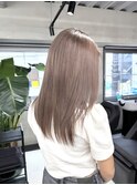 ミルクティーベージュ/髪質改善/ダブルカラー/ケアブリーチ/20代
