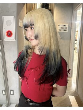 ジーナ(XENA) デザインカラー　小顔　渋谷