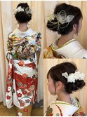 編み込みヘアアレンジ
