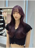 miyuu/ラベンダー/ウェーブ巻き/韓国スタイル