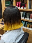 推しカラー！切りっぱなし外ハネボブ