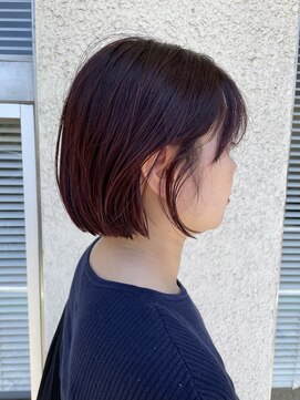 クラップス 金沢文庫店(CLAPS) 丸みボブにデザインカラー