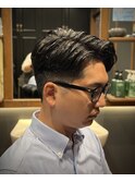 【理容室】ビジネスパーマ　刈り上げ　七三
