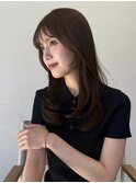 顔周りレイヤーカットべージュカラーくびれレイヤーカット