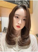 レイヤーカットワンカールレイヤー韓国ヘア渋谷美容室