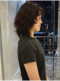 ウルフパーマミディアム レイヤーパーマ 前髪あり