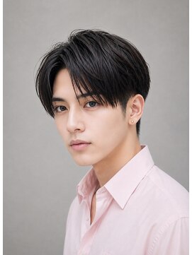 ヘアー リラックス 風香(HAIR RELAX) 【メンズ縮毛矯正センターパートツーブロックマッシュ】10代20代