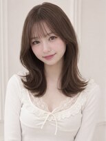 ユーフォリア 新宿店(Euphoria) 小顔シースルーバング顔周りカットミディアムレイヤーワンカール