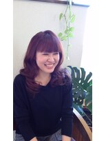 ヘアスペース クェンチ(hair space QUENCH) ふんわりレッドブラウンパーマ