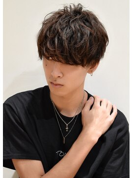 リップスヘアー 銀座(LIPPS hair) 【ラフ無造作】前下がり刈り上げツーブロックマッシュパーマヘア