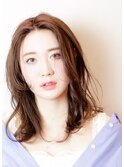 外国人風グレージュ&ニュアンスミディ
