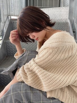 リアイス(Re:ICE) ミニウルフ/くすみブルー/流れるレイヤー/インナーハイライト