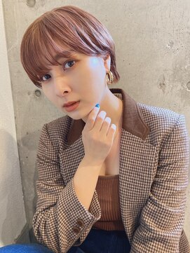 ルービック バランス 天王寺(Rubik's×Balance) マッシュショートボブ/フェザーバング/オレンジブラウン