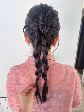 エマエコル(Emma ecole) Emma ecole お呼ばれ◎タイトポニーアレンジ/結婚式 by かなえ