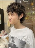 ウルフパーマ/パーマ/ショートパーマ/原宿/表参道/メンズパーマ