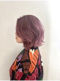 小森谷,セミディ,カール,シアーカラーピンクカラーh24