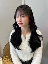 アース コアフュールボーテ 熊谷店(EARTH coiffure beaute)&nbsp;ブラックブルー_韓国風巻き_ヨシンモリ_レイヤーカット