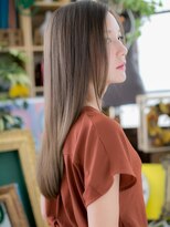 カバーヘア ブリス 志木南口駅前店(COVER HAIR bliss)&nbsp;透明感オリーブグレージュ小顔レイヤーロングh3志木20代30代40代