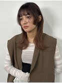 まろやかカラー ミルクティーベージュ 顔周りレイヤー 顔周り
