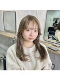 ミルクティーベージュダブルカラーインナーカラーケアブリーチ