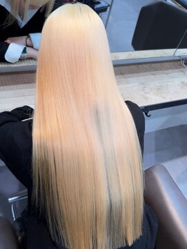 ベレーザ 渋谷(BELEZA) 12945髪質改善金髪ホワイトブロンドマロンベージュストレート