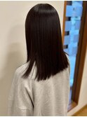 切りっぱなし ストレート 艶髪 艶トリートメント 20代 髪質改善