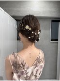 ゆるふわシニヨン/ヘアアレンジ/お呼ばれヘア/天神