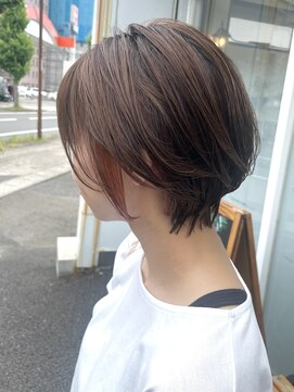 ヘアリゾート クオリア(hair resort Quaria by piece) インナーカラー×ショート/イヤリングカラーボブ