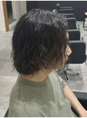 メンズカットボブ波巻きスパイラルパーマツイストスパイラル