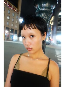 キジ(KIJI) ベリーショート/ショート/ベビーバング/オフブラック/オン眉