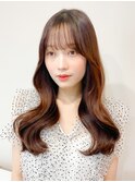 大人ガーリー/ダークアッシュ/ミディアムレイヤー似合わせカット