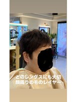 美容室 ステラ&nbsp;ハンドブローで作るくせ毛を生かしたふんわりマッシュレイヤー