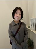 前下がりミニボブ×シースルーセンターパート