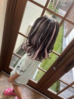 ランス 大垣(LANCE)&nbsp;ピンクハイライト風デザインエクステ