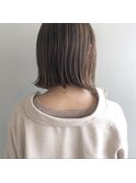 極細ハイライト、ぱつっとボブ