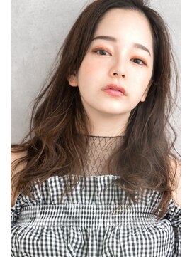 サンク 大船鎌倉店(sunc) セミロング×ナチュラルウェーブ×ピュアアッシュ.