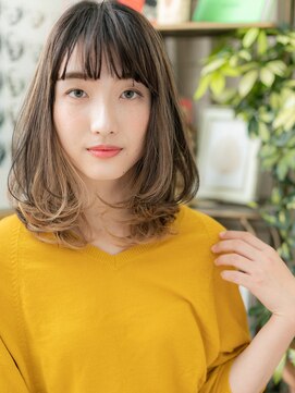 カバーヘア イヴ 戸頭店(COVER HAIR EVE) 外国人風☆抜け感色っぽワンカールミディb戸頭20代30代40代
