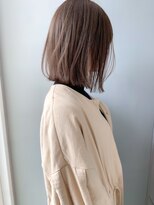 ヌード(nude)&nbsp;nude仲井【切りっぱなしボブ】【ブリーチなし】グレージュ