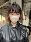 癖毛みたいなくしゃっとボブ