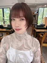 ベイルーム(BAYROOM by HONEY omotesando)&nbsp;大人可愛い20代30代40代顔周りレイヤーショート×オランジュ