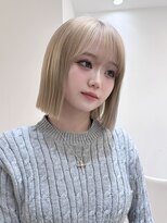 ノイズ エコル(Hair&Make NOISM ekolu )&nbsp;韓国風タッセルボブ×ブロンドベージュ