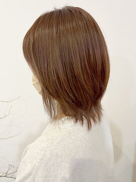レポヘアー(Repos hair) 20代30代前下がりショートツヤ感ボブウルフレイヤーカット