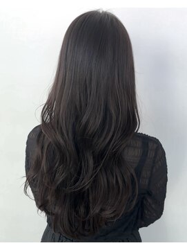 ワン バイ ジエクト(One by The Ect) 【レイヤーロング】透明感◎黒髪アッシュカラーパープルブラック