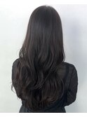【レイヤーロング】透明感◎黒髪アッシュカラーパープルブラック