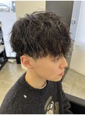 *フェザーマッシュ/波巻きスパイラルパーマ/水戸/メンズカット