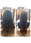 髪質改善縮毛矯正『髪にドラマを』ビフォーアフター
