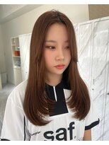 アンダーバーホワイトモデ 河内長野(_WHITE mode) ハイライトカラーミルクティーベージュレイヤーカット