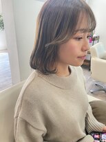 ウル(uLu.)&nbsp;【韓国へア】韓国ボブ/顔周りカット/グレージュ/ミニボブ